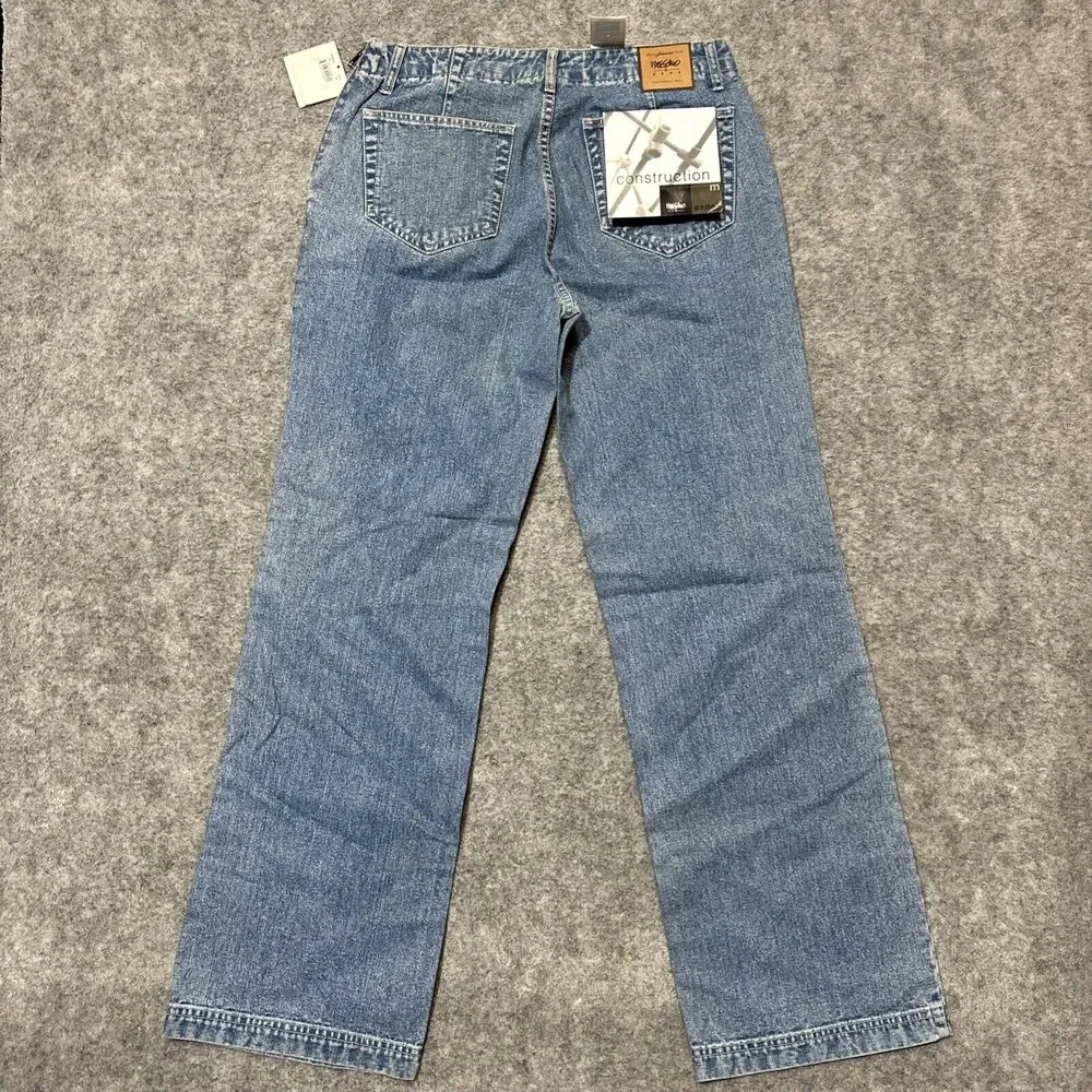 Vintage New Mossimo Gene Wide Leg Side Zip Jeans‎ Women's Size 29 Light Blue
